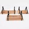 3 Natural Rectangular Wood FLOATING SHELVES Metal Brackets Room Home Decorations